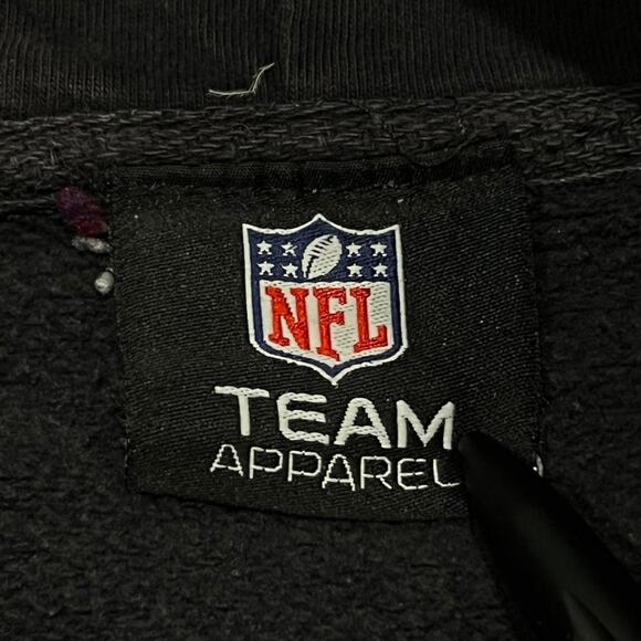 ★ NFL Las Vegas Raiders Football Big Logo Print Black & Grey Hoodie ★ - Picture 5 of 7